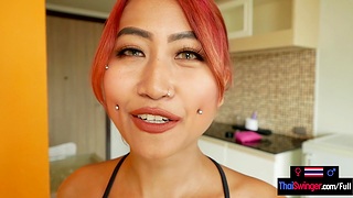 Weirdo amateur Asian teen named Fang blowjob and sex on camera