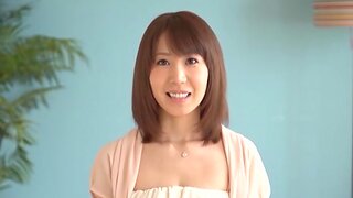 Quickie fucking on the sofa ends with cum in mouth for Chibana Meisa
