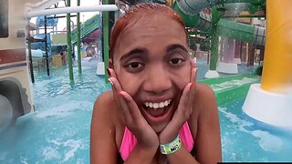 Thai GF waterpark fun and sex at one's disposal home